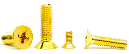 Metric Brass Phillips Countersunk Machine Screws M3 M4 M5 M6 (10, M4 x 8mm)