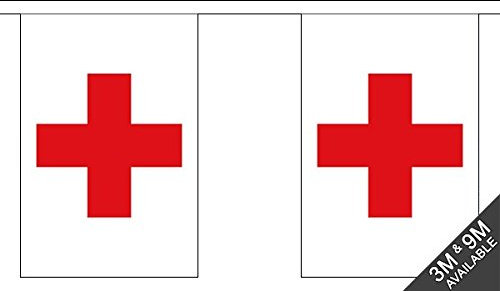 The Flag Wholesaler B098050 Croce Rossa con bandierine, Multicolore, 24 x 1 x 23 cm