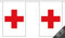 The Flag Wholesaler B098050 Croce Rossa con bandierine, Multicolore, 24 x 1 x 23 cm