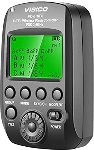 VISICO VISION 818TX TTL 2.4G Remote Flash Trigger for Nikon Cameras, 1/8000s High-Speed Sync for Visico Vision 5, Visico Vision 2 Portable Studio Flash