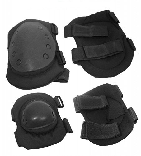 R O Y A L Kit Ginocchiere + GOMITIERE RIGIDE Nere Softair