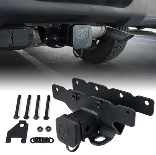 Xprite Anhängerkupplung für Jeep Wrangler JL/JLU 2018–2021 (2-Türer & 4-Türer Unlimited), Schwarz, Allwetter, Stahl, Pulverbeschichtet, 5,1 cm, 6000 lbs, 1 Jahr Garantie