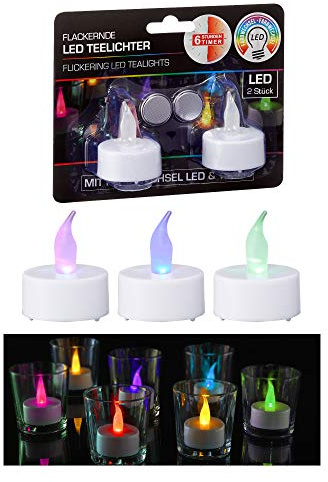18 x 2er Set LED Teelicht mit Farbwechsel Lichtspiel Partylicht (18 x 2er-Set LED Teelicht)