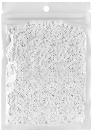 LIHAO Nachfüllpackung Eisenperlen 2000 Stück Mini 2,6 mm, kreative Hobby für Kinder (Weiß)
