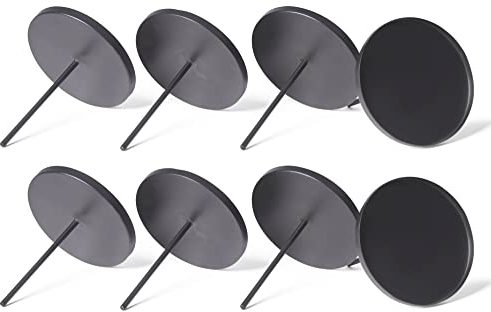 Novaliv 8X Kerzenpick Flach, 9 cm SCHWARZ Kerzenhalter für Adventskranz Kerzenpin Weihnachtskranz