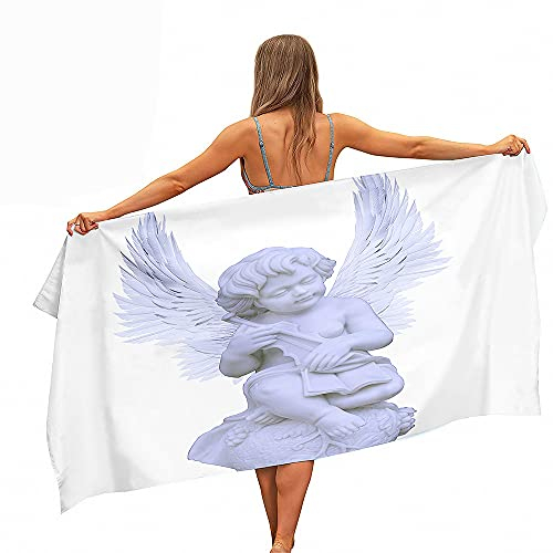 Groß Strandtücher Badetücher Wasseraufnahme Schnelltrocknend Mikrofaser XL XXL 3D Liebe Engel Amor Thema Handtuch Kind Junge Leute Mann Decke (Farbe5,150x200cm)
