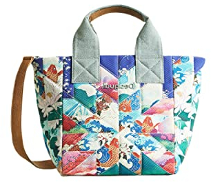 Desigual Damen Bols_wild Easter Valdivia Shopping Bag, Blau, Einheitsgröße EU