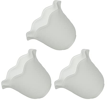 ibasenice Glass Drum Shade 3pcs Glass Flower Lamp Shade DIY Handmade Frosted Glass Bell Replacement Shade Table Wall Lamp Floral Shade Cover for Home Office Decor Shades for Table Lamp