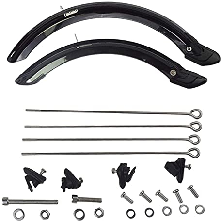 U/D Bike Fender 20inch/14inch Folding Bike MudGuard Set Front Rear MudGuard Set Tire Full Mud Guard with Mounting Screws Accessories (14 Inch)