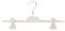 Mainetti Grucce in Velluto Antiscivolo, con Pinze Gommate, per Gonne, Jeans, Pantaloni Uomo Donna, Appendini Salvaspazio, Leggeri, Made in Italy, Set 10 Pezzi (Beige, 36 cm)