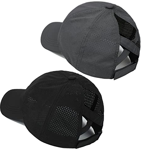 TAGVO Damen Baseball Cap Pferdeschwanz,Sommer Atmungsaktiv Mesh Baseballmütze, Outdoor Wasserdichte Schnell Trocknend Sportmütze Sportkappe,Faltbar Waschbar Verstellbar Basecap Sonnenhut Baseballkappe