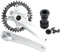 IXF KOOZER Fahrrad Kurbelarm Set BCD 104 Road Mountainbike Kurbelsatz mit Tretlager mit 40T Einzelkettenblatt-Kettenblätter (Silber)