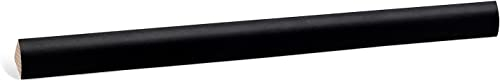 KGM Viertelstab – Schwarz folierte Bastelleiste aus massivem Fichte Echtholz RAL 9005 – Maße: 2400 x 14 x 14 mm – 1 Stück