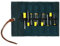 Tool Roll Up Pouch, Heavy Duty 16oz Waxed Canvas Small Tool Roll, Multi-Purpose Chisel Pouch - 10 Pockets & 1 Tie Rope | Dark Green | 14 L x 9 W