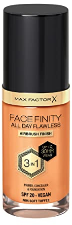 Max Factor Facefinity Foundation, base de maquillaje tono: 84 Soft Tofee 30 ML