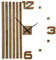 FLEXISTYLE 3D Wanduhren DIY Holz Eiche Lamellen große Wanduhr 100 cm Modern Design EKO Wandtattoo Dekoration Uhren für Büro Wohnzimmer Schlafzimmer Dekoartikel (XXL 100cm shwarze Zeiger)