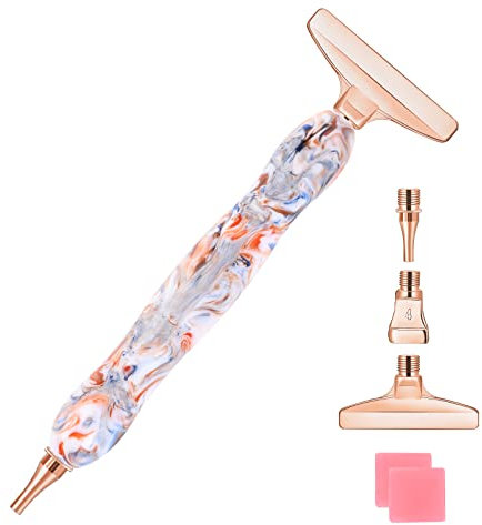 Stylo Diamond Painting Stylos de Peinture Diamant avec Des Forets Remplaçables et de la Colle Confortable à Tenir dans la Main Stylet Diamond Painting Pour Diamant Peinture Broderie