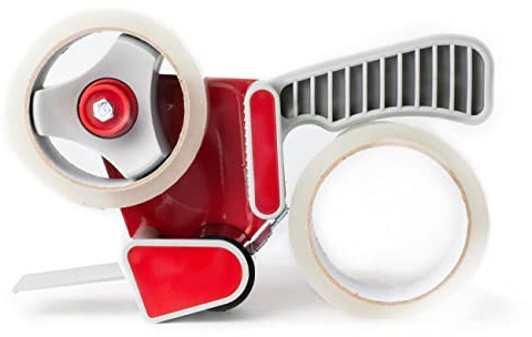 TAPEMAXX ROLLER 1 Abroller Set mit 2 Rollen Paketklebeband Transparent 47 mm x 66 m Paketbandabroller Handroller Paketklebeband Paketroller Packbandabroller Abrollgerät Profi Paketbänder Package Tape