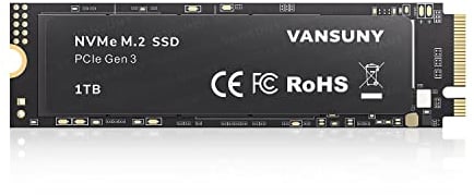 Vansuny SSD 1To, Disque Dur SSD NVMe M.2 1to Vitesse 3400M/s pour La Mise à Niveau DuPc De Jeu
