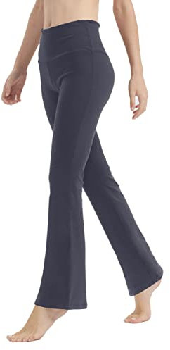 LaiEr Pantalons de Yoga pour Femmes,Pantalons Fitness,avec Contrôle Abdominal,Farniente Pantalon Taille Haute,Extensible dans 4 Directions,Idéal pour Fitness,Running,Yoga(Gris Foncé,X-Small)