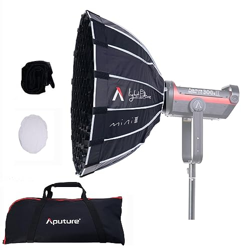 Aputure Light Dome Mini III Deep Octagon Bowens Mount Softbox con griglia a nido d'ape per Amaran 300C 150C 200X S 100D S Aputure 600D 600XPRO