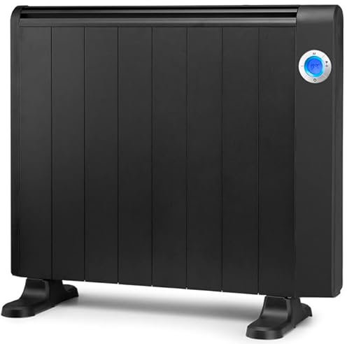 Emisor térmico 8 elementos 1500W. Conexión inalámbrica WIFI. Rango de temperatura: 7ºC - 35º C, negro