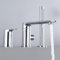 VECNUM 3 Loch Wannenrandarmatur Mit Ausziehbarem Handbrause Chrom Wannenrand Badewanne Armatur Set Heißes Und Kaltes Wasser Badewannen-Armatur Wannenrandkombination,D