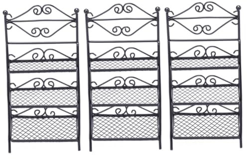 ibasenice 3 STK Furwikinger Garten Miniaturen Dekoration Miniaturpuppenmöbel Miniaturdekoration Miniatur-Schmuck Modelle Mini-Hausblumenregal Mini Lagerregal draussen Blumenstand ob11