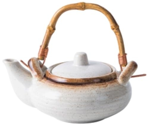 Tetera de porcelana de estilo japonés, tetera de cerámica hecha a mano, juego de té Kungfu de arcilla para restaurante japonés o hogar A5