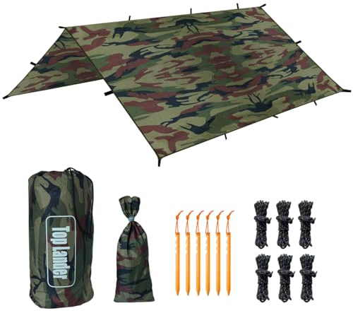 Ultraleicht 3x4 Tarp Multifunktionales Zeltplane Wasserdicht mit ösen Schutz Sonnensegel für Hängematte,Wandern Picknick Outdoor