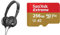 Sennheiser HD 25 LIGHT Lightweight On-Ear DJ & Monitoring Headphones & SanDisk 256GB Extreme microSDXC card + SD adapter + RescuePRO Deluxe, up to 190MB/s