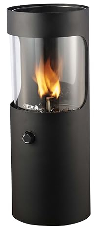Clifton Tischkamin Feuerstelle Gas Table Square & Round Outdoor (Metal Round Black)