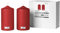 Fink 2er Set Stumpenkerzen rot metallic - aus Paraffin - Brenndauer je ca 80 Stunden - Adventskerze Kerze Adventskranz Ø 8 Höhe 15 cm