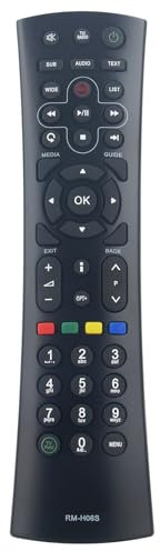 AULCMEET Remote Control,RM-H06S New Replace Remote fit for Humax Freesat Digital Satellite TV Receiver Set Top Box HDR-1800T HDR1800T RMH06S HDR 1800T RM H06S TN-7000-HD TN7000HD