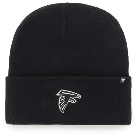 '47 NFL Atlanta Falcons Unisex Cuff Knit, Beanie, Team Logo, Farbe Schwarz
