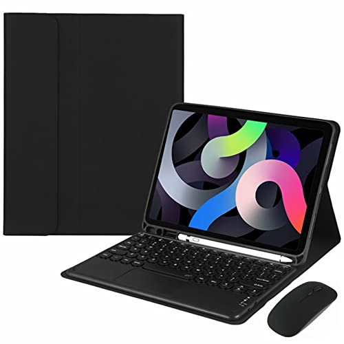 JZCZMCE Tastatur Hülle für Samsung Galaxy Tab S9 FE 10.9'' 2023 / Galaxy Tab S9 11'' 2023, Magnetische Abnehmbare Kabellose Tastatur mit Bluetooth-Maus,Schwarz
