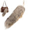 HSKRKOW 1 Pièces Porte Clef Femme En Fausse Fourrure À Poils Longs 40 Cm, Bag Charm En Forme De Queue De Renard Réaliste, Pour Sac À Main, Sac À Dos, Cosplay(A) (A) (D)