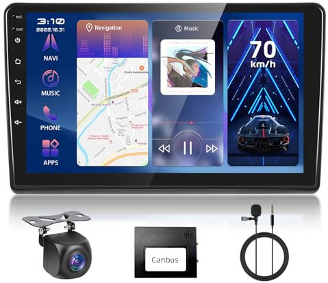 【4+64G】 Hodozzy Carplay Autoradio pour Fiat Ducato/Peugeot Boxer/Citroen Jumper 2011-2022, 9 Pouce Touchsreen avec Android Auto/EQ/Mirror Link/WiFi/GPS/RDS/FM/Bluetooth 5.0/USB+Canbus