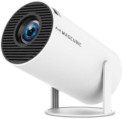 Upgrade HY300PRO Mini Projector with WiFi and Bluetooth, 4K Support Smart Portable Projector Android 11, Auto Keystone, Voice Control Remote, 180 Degree Rotation, Home Video Projetor for Bedroom