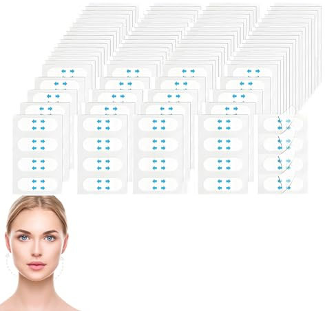 240 Stück Face Lifting Tape Unsichtbare Facelifting Aufkleber für Frau, Facelifting Klebeband, V Form Gesicht Lift Falten Verbergen Hautstraffung Face Lift Tape Invisible Makeup Facelifting Tools