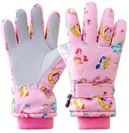 Vihir Skihandschuhe Kinder Winterhandschuhe – Wasserdicht & Winddicht, Extra Warm & Atmungsaktiv für Skifahren, Outdoor-Sport & Reiten – Jungen & Mädchen 4-11 Jahre