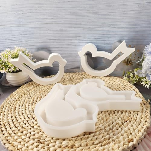 Silikonformen Gießformen Vogel, Kreative Vogel Silikonformen Ostern & Frühling für DIY Giessformen Silikon, Silikon Formen zum Gießen Für Gips und Epoxidharz