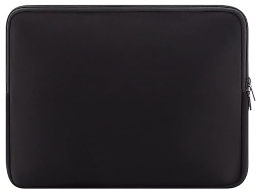 Custodia-borsa per laptop in neoprene con cerniera，18.5×13.5×1.5cm，Compatible with Game Switch Lite/iPad mini 6/iPhone 15 Pro Max 6-8 inch Small Devices，Nero