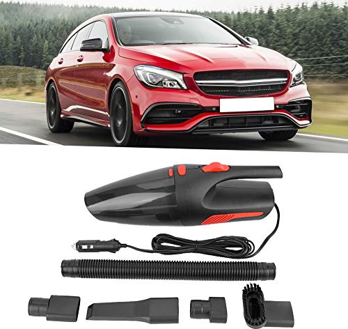 Aspirateur Sec et Humide Puissant 120 W pour Le Nettoyage de la Voiture et L'entretien des Véhicules en Noir et Blanc avec Plusieurs Buses (Black)