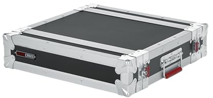Gator Cases G-TOUR Series Shallow Audio Road Rack with Heavy-Duty Tour Grade Hardware, 15 Rackable Depth, 2U (G-TOUR EFX2U)