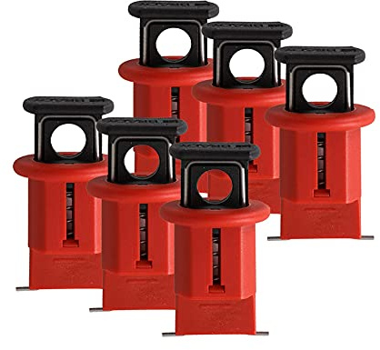 Brady 90851 Leitungsschutzschalter, Sperrsysteme, 21,08 x 41,7 x 20,96 x 13,72 mm, POW, Rot, 6 Stück