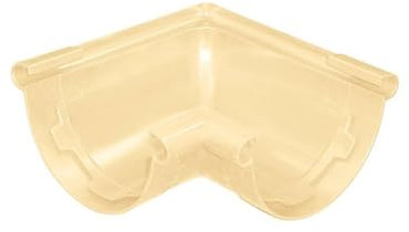 First Plast - Dachrinne PVC 25 halbrund - Universal Winkel 90° PVC 25 halbrund - Sand