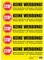 Keine Werbung! 1x 75x20mmBriefkastenaufkleber Aufkleber gelb - Keine kostenlosen Zeitungen, Handzettel, Wurfsendungen und Wochenzeitungen! Für den Briefkasten - Zeitungsrolle