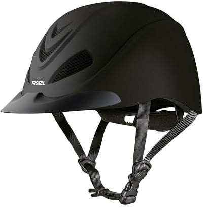 Troxel Liberty Ultralight Horse Riding Helmet, Low-Profile Adjustable Design, Safety Horseback Riding Gear, Small (6-5/8-7), Black Duratec