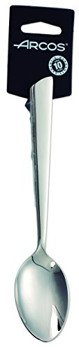 Arcos Cucharas de Mesa Acero Inoxidable 18/10, Juego de 3 Piezas, Monoblock 200 mm, Serie Toscana, Ideal para Comedor, Color Plata